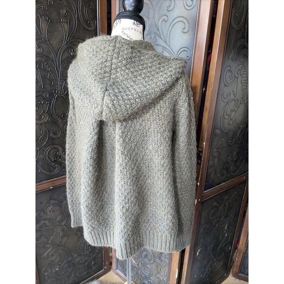 Elisabetta Collection Italy Olive Green Alpaca Wool Blend Cardigan Sweater M - Picture 4 of 7
